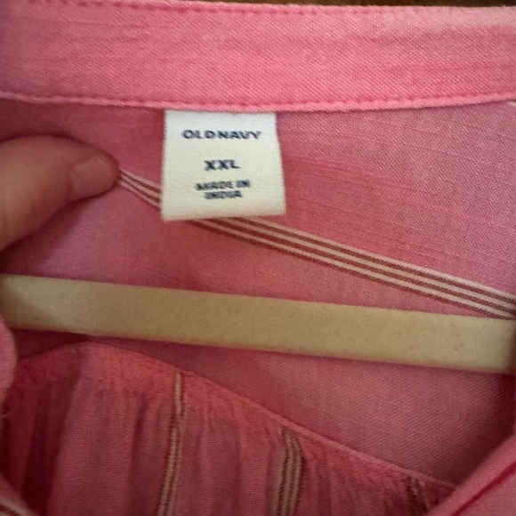 Old Navy Pink Striped Tunic Blouse - Picture 4 of 4